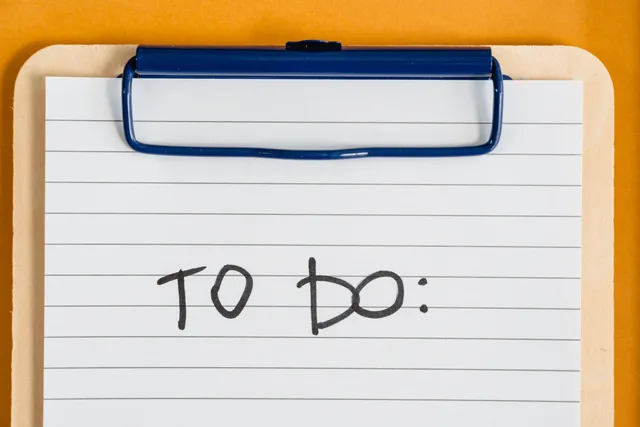 Clean and simple image of a to-do list on a clipboard with lined paper. The release checklist a landing page should pass before it goes live