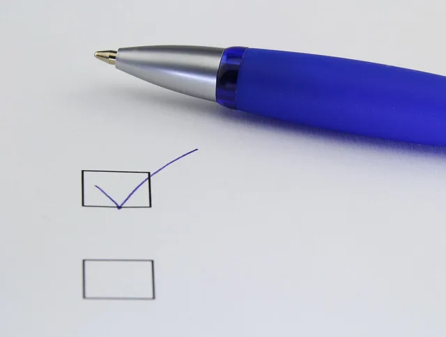 office, selection, write, paper, mark with a cross, done, ballpoint pen, pen, select, checklist, selection list, decide, decision, checklist, checklist, checklist, checklist, checklist. Select landing page software with gates that a good score cannot compensate for